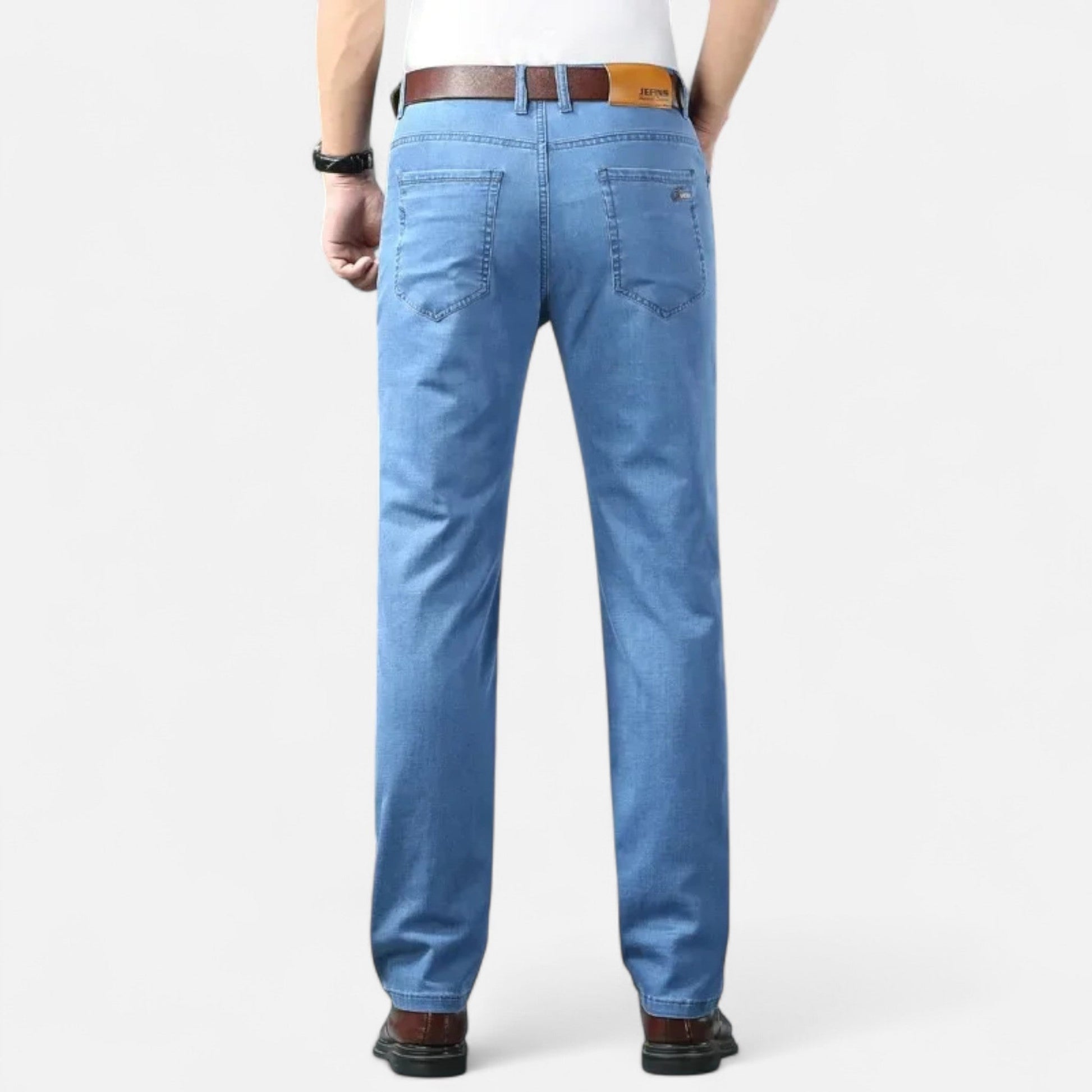 Maison Verdi| Straight Pants in Light Denim
