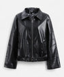 Belted Leather Jacket for Women