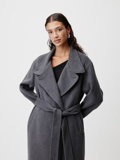 Long trench coat with belt 