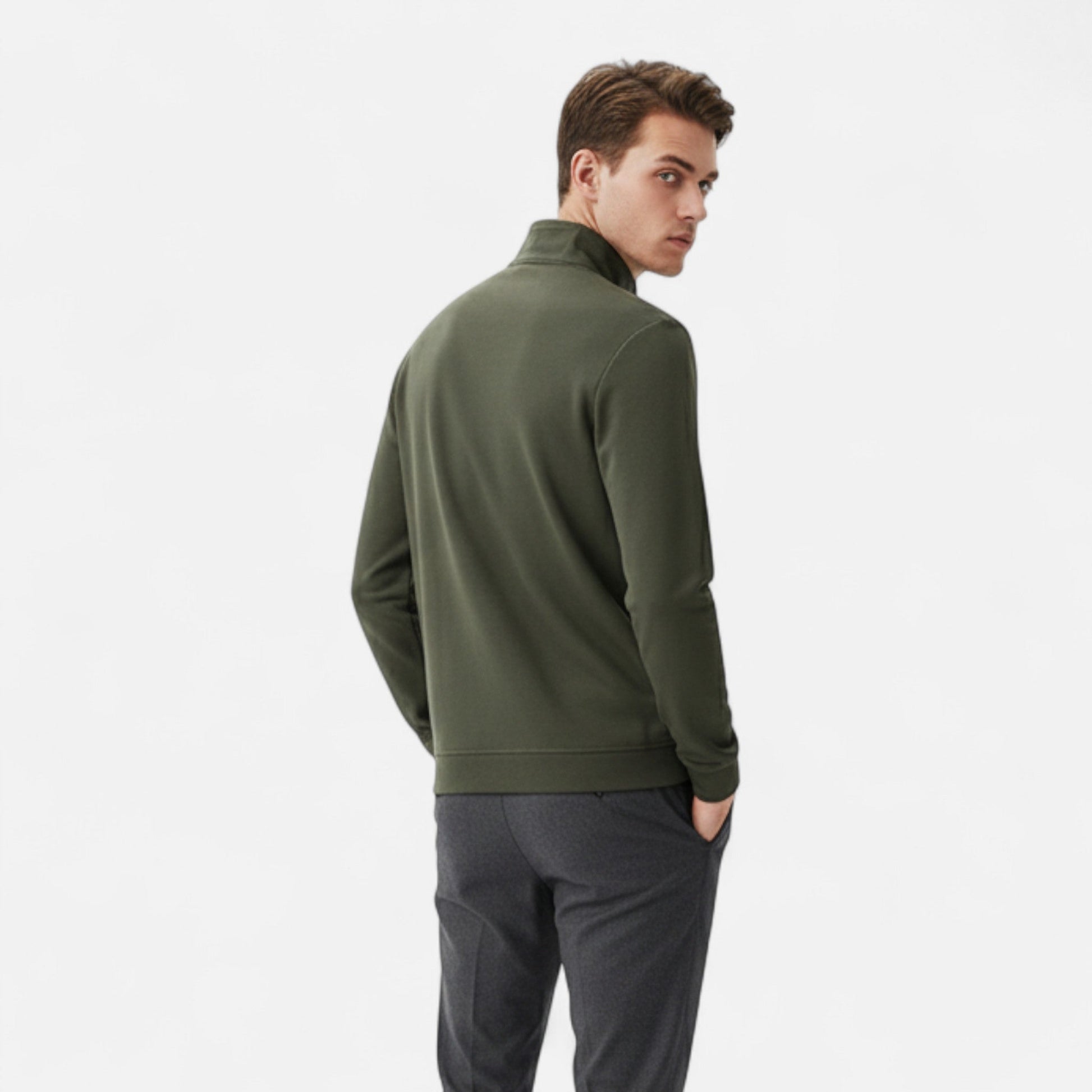 Maison Verdi | Lightweight Half-Zip Cotton Sweater Men