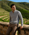 100% Cashmere Woven Half Zip