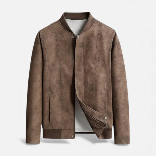 Maison Verdi| Men's Suede Bomber Jacket Style