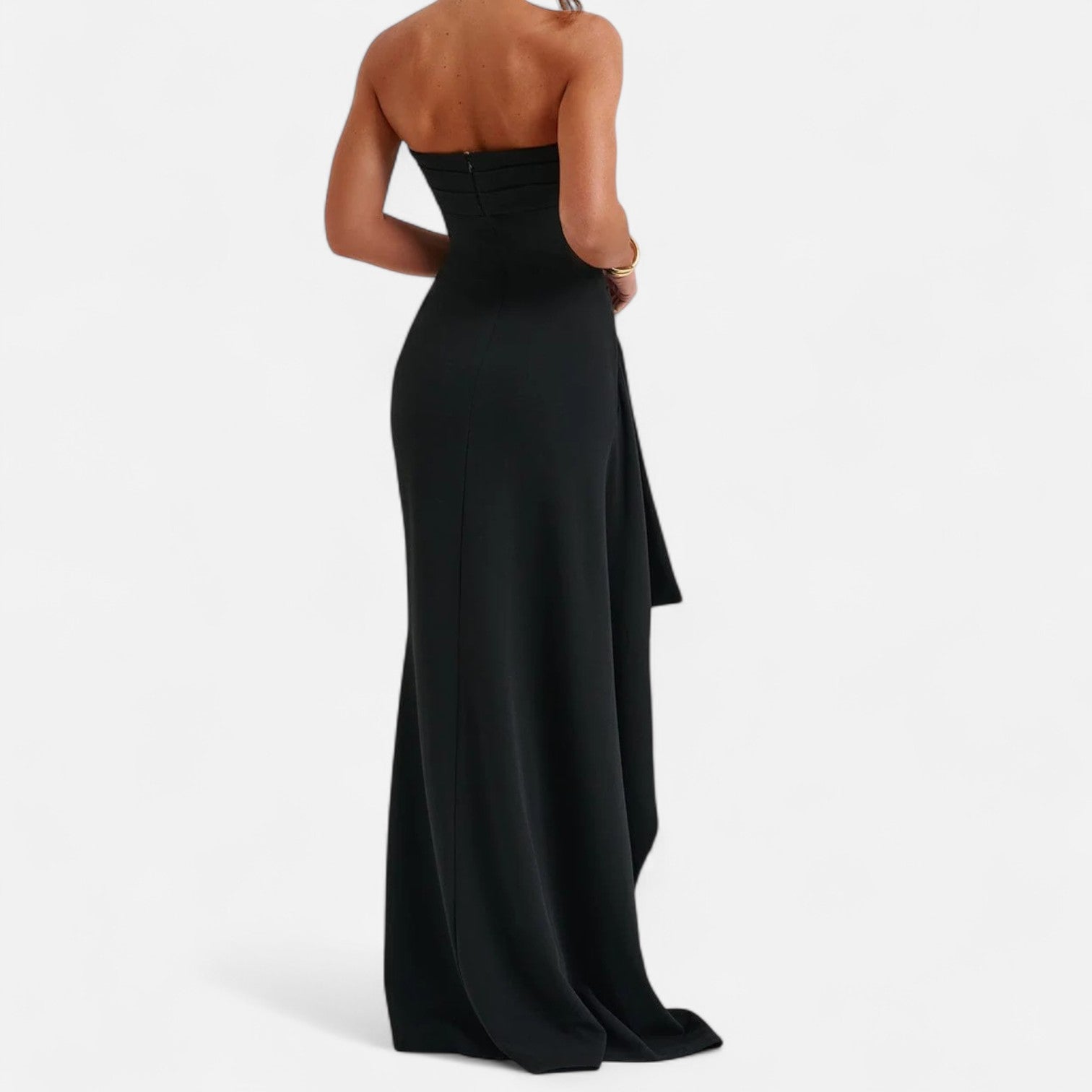 Maison Verdi| Strapless Dress with High Slit for Women