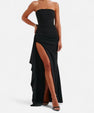 Maison Verdi| Strapless Dress with High Slit for Women